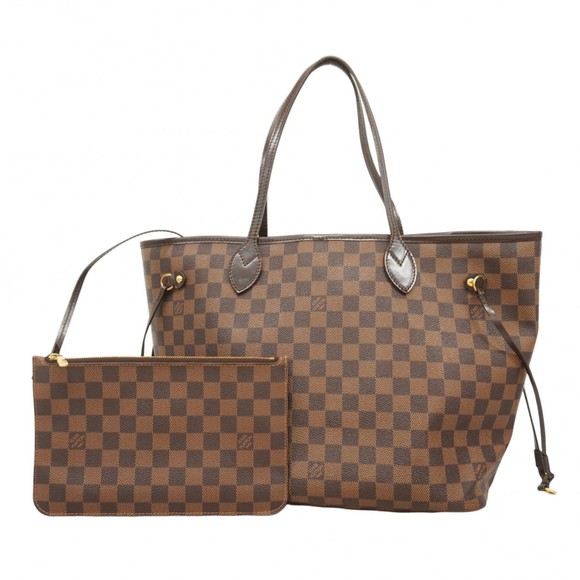 LOUIS VUITTON Brown Damier Neverfull MM Tote Bag - Picture 1 of 14